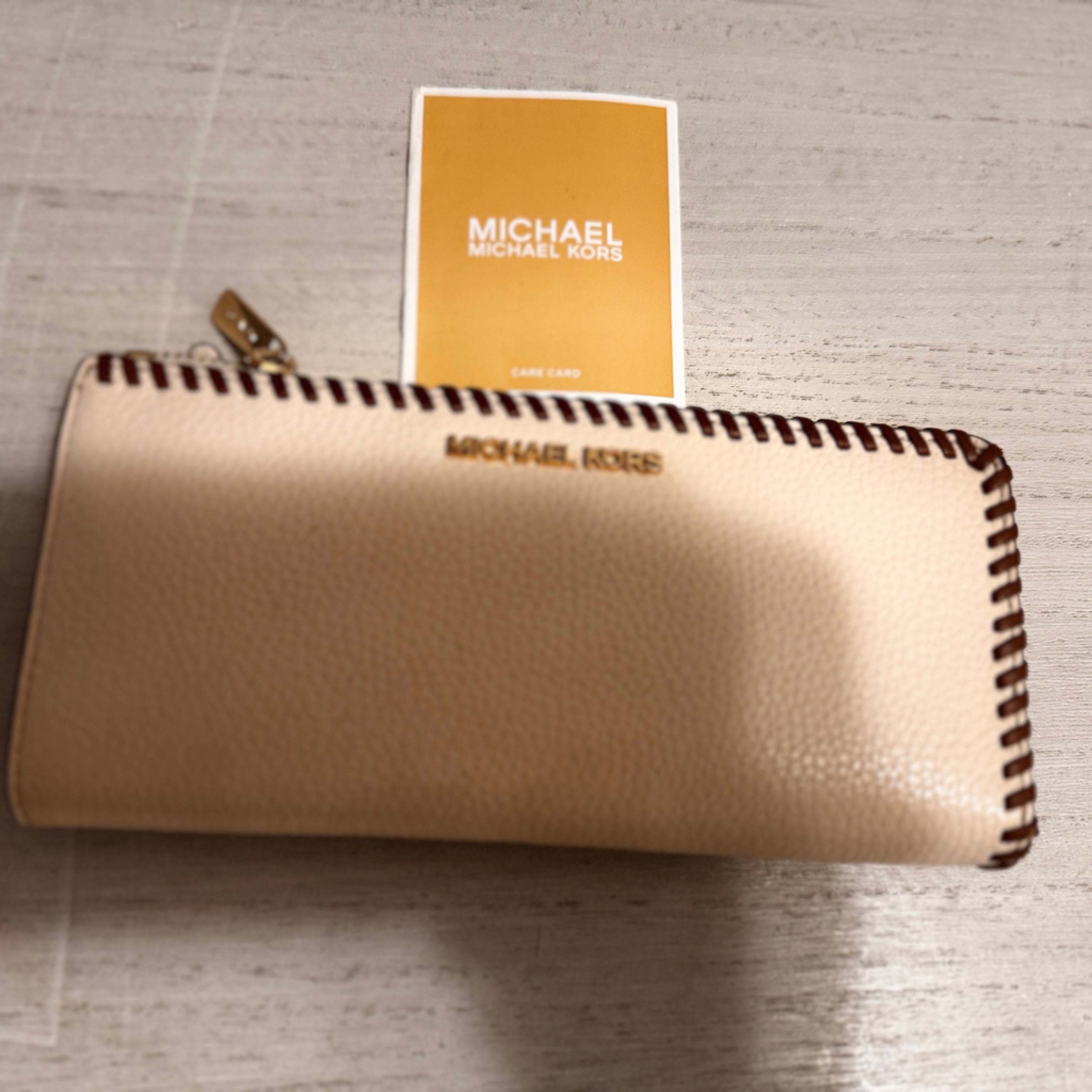 Michael Kors Beige And Brown Wallet